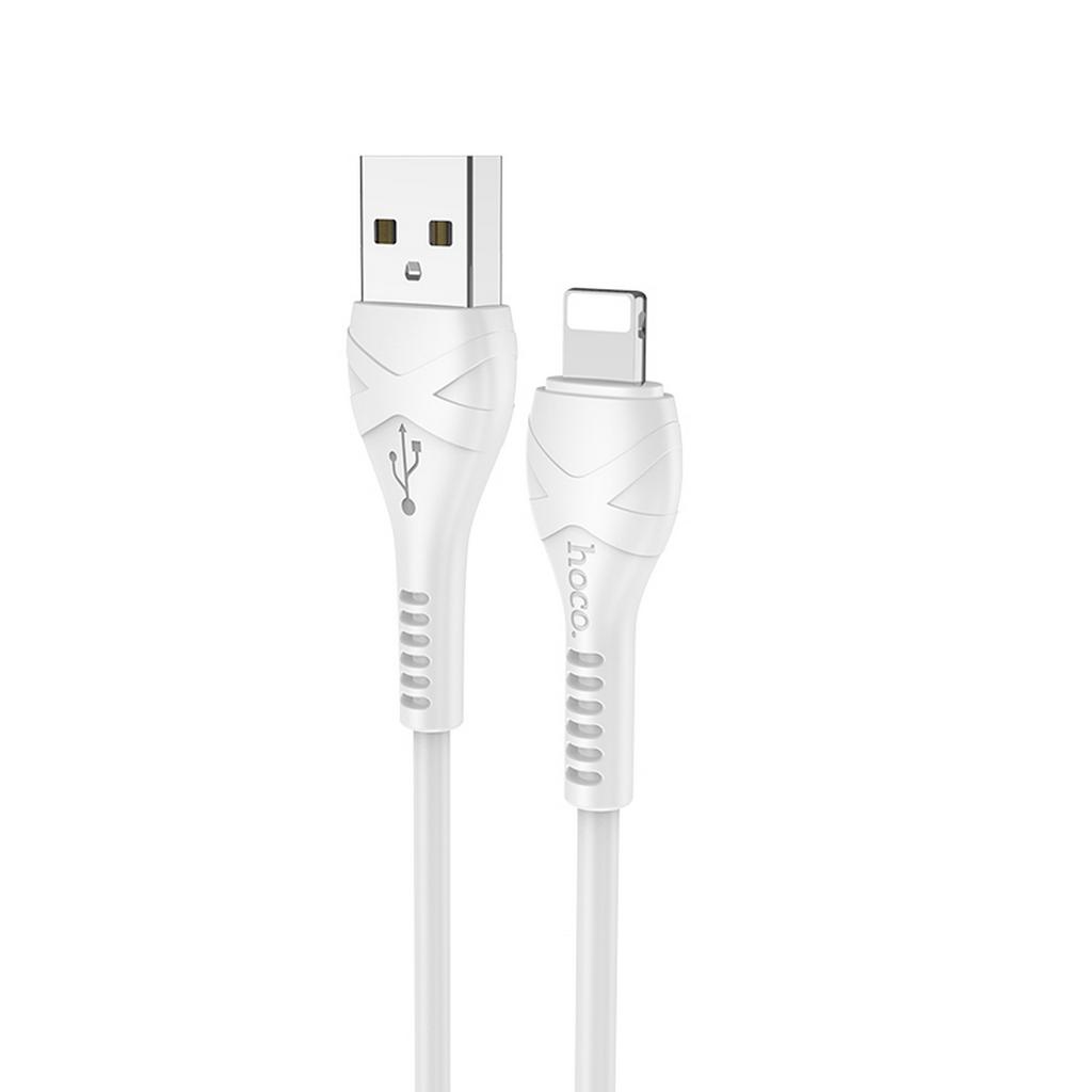 25652 Καλώδιο Hoco X37 Cool Power USB σε Lightning Fast Charging 2.4A Λευκό 1m - Image 1