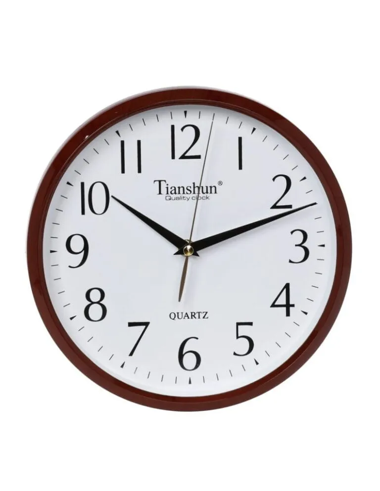 Ρολόι Τοίχου Φ25cm Brown Αθόρη