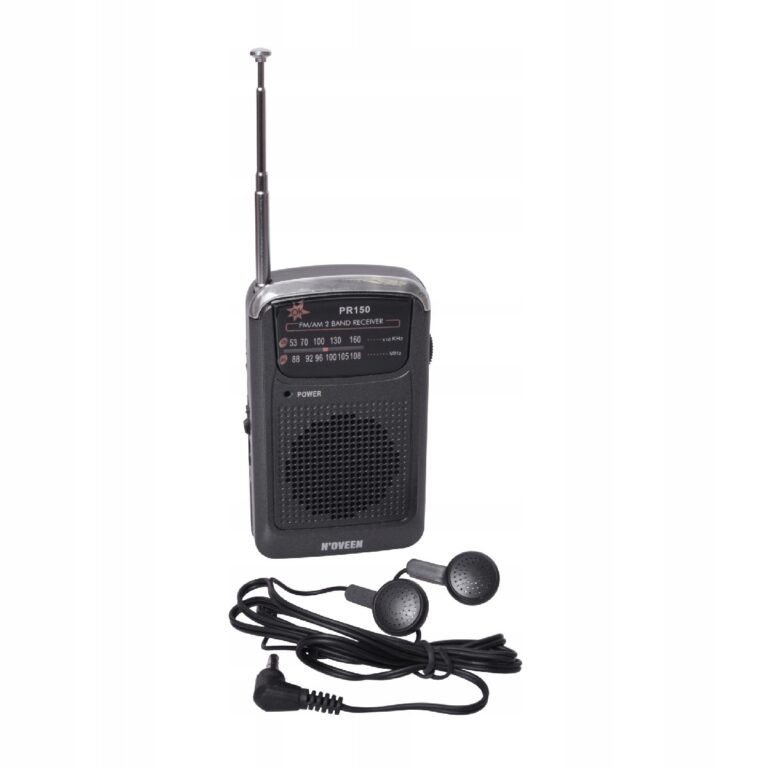 Φορητό Ραδιόφωνο N'oveen PR150 AM/FM, με Hands Free 3.5mm,με Λειτουργία Μπαταρίας 2 x 1,5V AAA Μαύρο