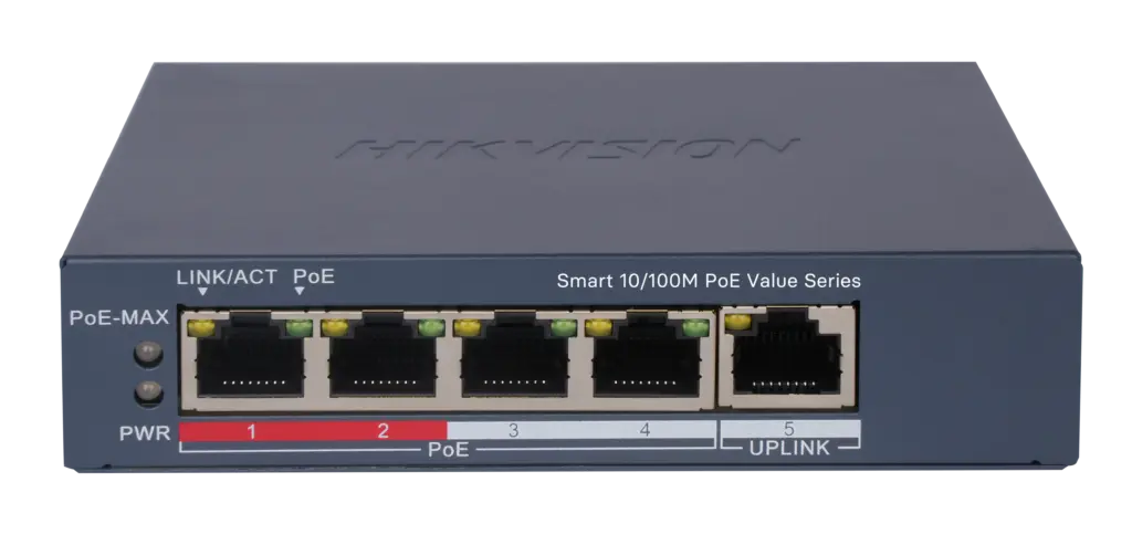 34338421-5092-4e07-9a31-91777e1e1a85 Smart PoE Switch 4 Θυρών Fast Ethernet Hikvision DS-3E1105P-EI/M V2 - Image 1