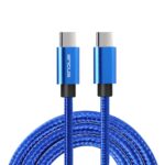 Καλώδιο Σύνδεσης και Φόρτισης Ancus Flow Plus E55 Fast Charge USB-C σε USB-C 5.0A PD100W με Braided Καλώδιο Μπλέ 1m. με 5 Χρόνια Εγγύηση