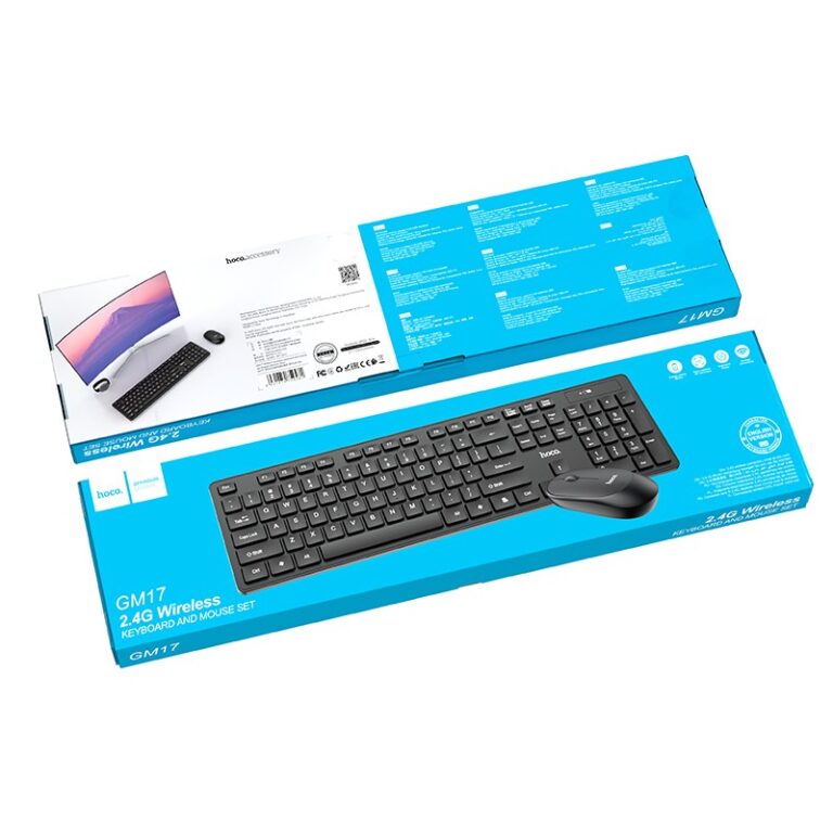 Πληκτρολόγιο και Ποντίκι Wireless Business Set Full Size, 104 Πλήκτρα 2.4GHz USB Dongle Μαύρο