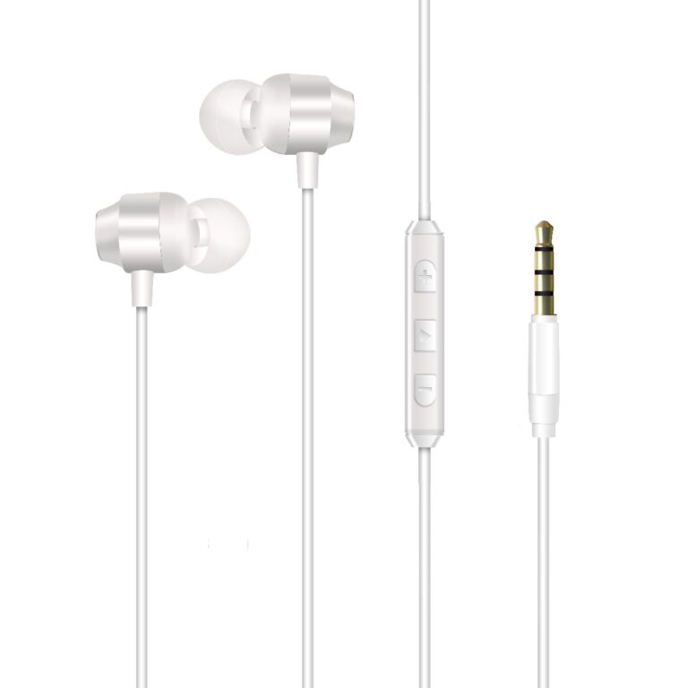 Hands Free Energizer CIA10 Metal Stereo 3.5mm Λευκό με Μικρόφωνο και Πλήκτρο Πολλαπλών Λειτουργιών 1.2m