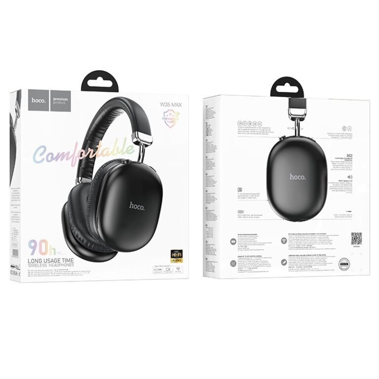 Wireless Ακουστικά Stereo Hoco W35 Max Joy V5.3 800mAh με υποδοχή Micro SD και AUX Μαύρα
