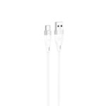Καλώδιο σύνδεσης Hoco. DU45 Sturdy USB-A σε USB-C 3.0A για Γρήγορη Φόρτιση και Μεταφορά Δεδομένων Λευκό 1m