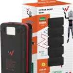 Ηλιακό Power Bank Wonder 10000mAh με 5 Ηλιακά Πάνελ, 2 x USB-A και 1 x USB-C Έξοδο και Φακό Μαύρο
