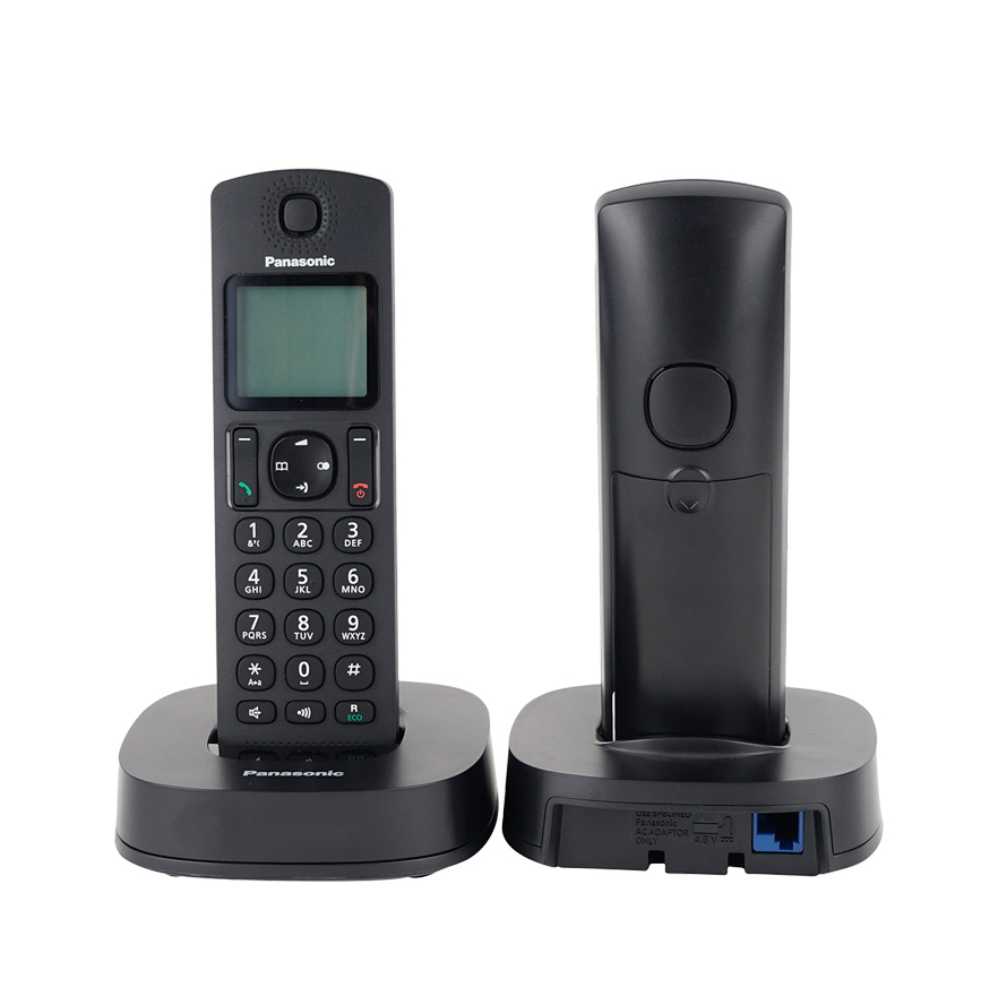 47865 Ασύρματο Ψηφιακό Τηλέφωνο Panasonic KX-TGC312B Duo Μαύρο με Ανοικτή Συνομιλία και Αναγνώριση Κλήσης - Image 1