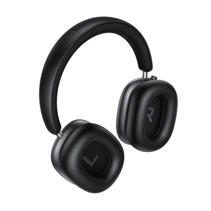 Wireless Ακουστικά Stereo Hoco W63 Triunfo ANC v5.4 500mAh με AUX Μαύρα
