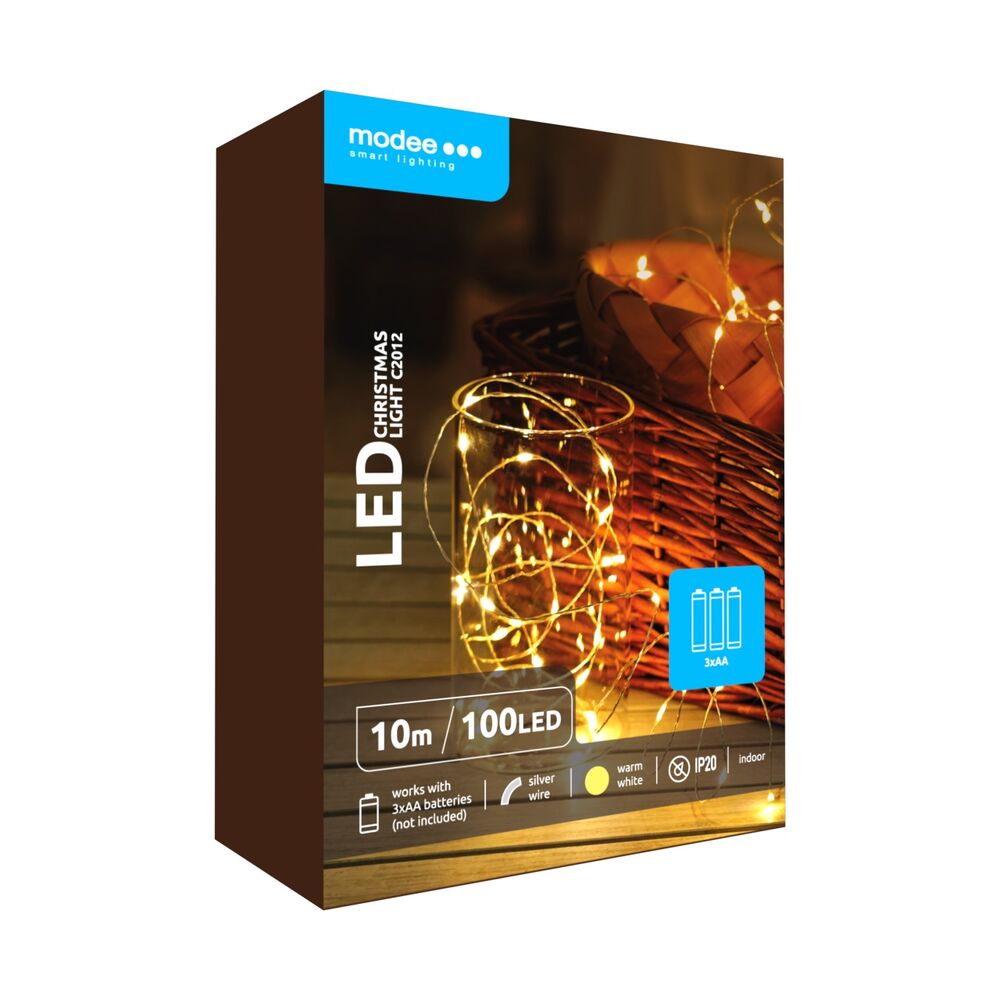 56_1 Modee Lighting LED Σειρά σε Σχοινί με Χάλκινο Καλώδιο (10m/10cm) Θερμό Λευκό - Image 1