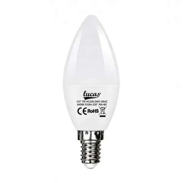 Λάμπα LED Κεράκι 7W 6400k E14 LUCAS