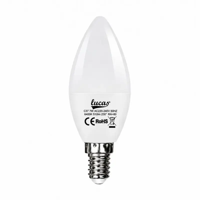 Λάμπα LED Κεράκι 7W 6400k E14 LUCAS