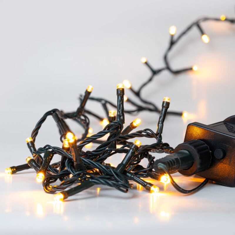 Χριστουγεννιάτικα 50 LED Πράσινο/Ζεστό 8 Προγράμ 2,5Μέτρα Εσωτ & Εξωτ Χώρου