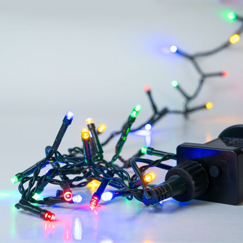 Χριστουγεννιάτικα 50 LED Πράσινο/Πολυχρωμα 8 Προγράμ 2,5Μέτρα Εσωτ & Εξωτ Χώρου