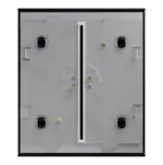 Ajax Πρόσοψη Διακόπτη Μαύρο CENTER BUTTON (2-GANG)