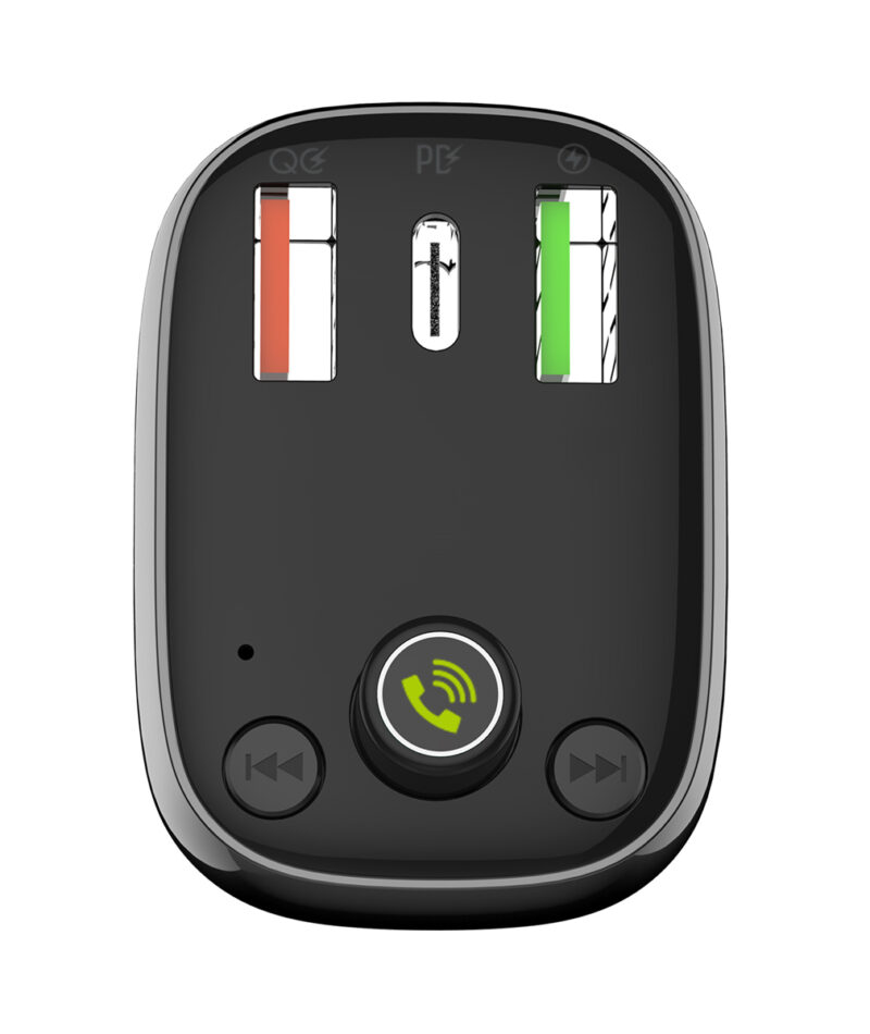 FM Transmitter & φορτιστής C704Q, 2x USB/1x USB-C, 36W, Bluetooth, μαύρο LDNIO