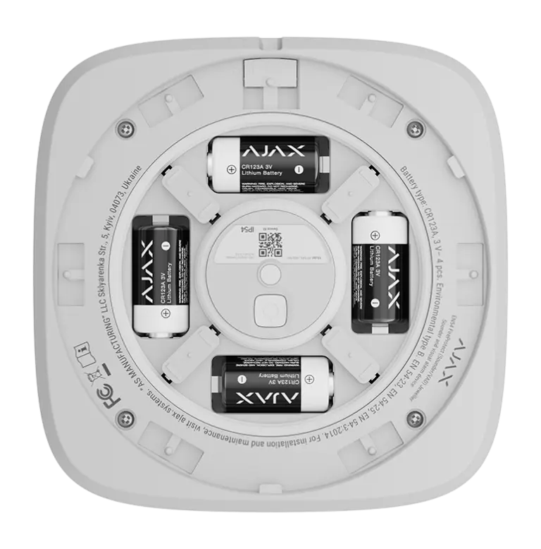 Ajax Φαροσειρήνα Ασύρματη Λευκό EN54 FIRE PROTECT (SOUNDER/VAD)