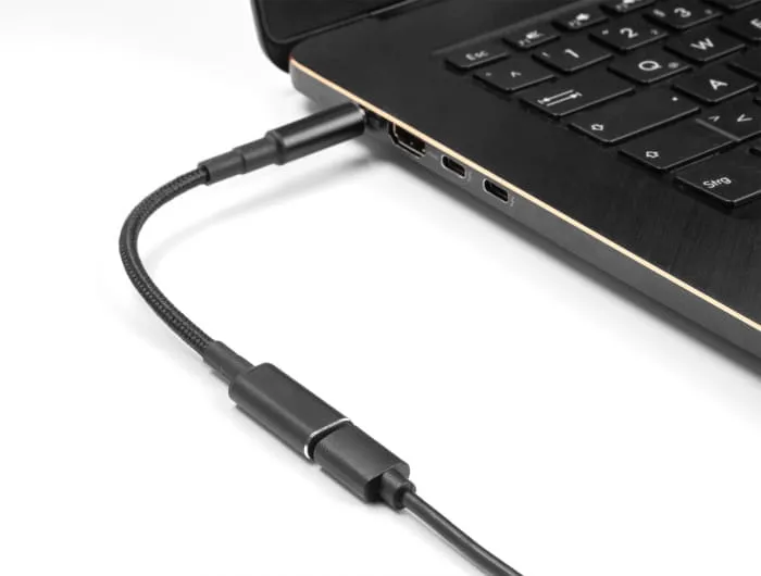 Καλώδιο τροφοδοσίας CAB-UC074, USB-C σε HP 7.4x5.0mm, μαύρο