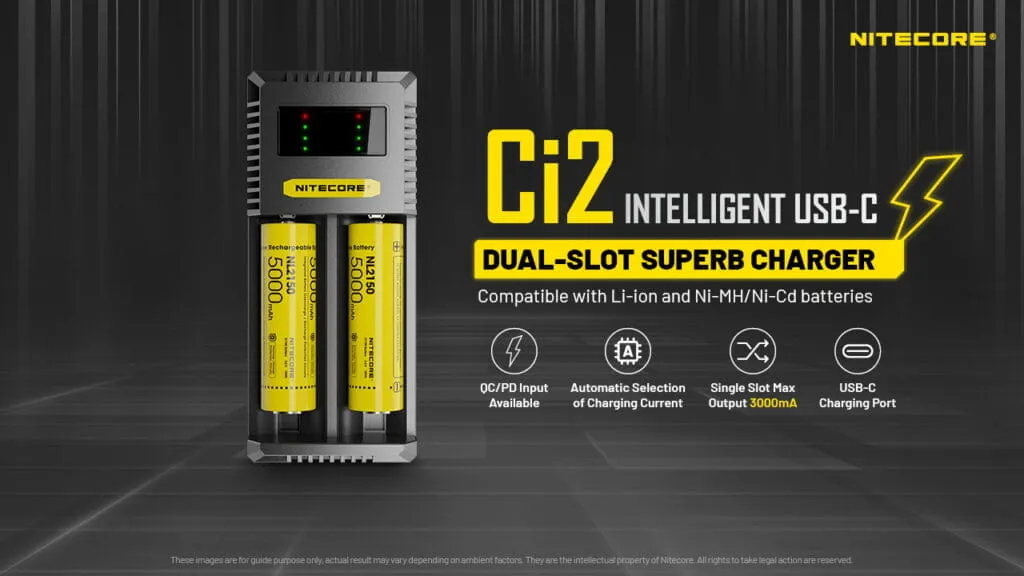ΦΟΡΤΙΣΤΗΣ NITECORE Ci2, Δύο Θέσεων