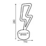ΦΩΤΙΣΤΙΚΟ ΑΣΤΡΑΠΗ 34 NEON LED ΛΑΜΠΑΚΙΑ ΜΕ ΜΠΑΤΑΡΙΑ (3xAA)/USB