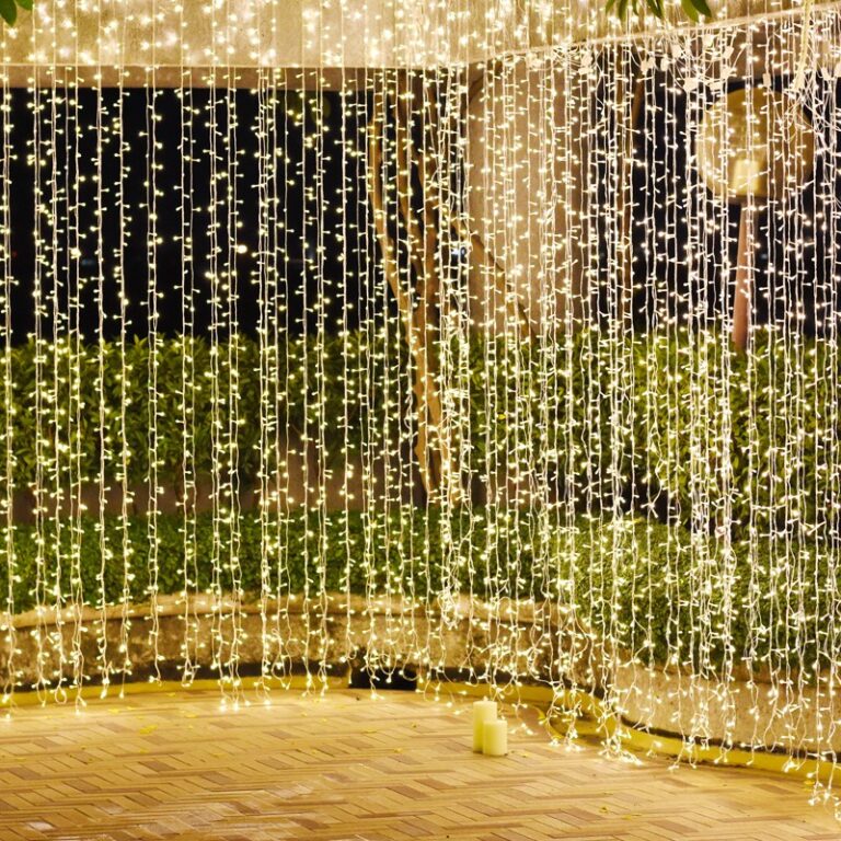 Χριστουγεννιάτικα 360 LED Θερμό 2μ x 200εκ Κουρτίνα Πράσ. Καλ