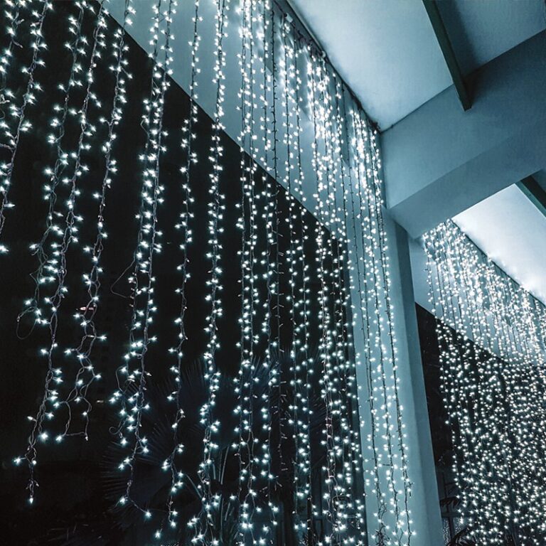 Χριστουγεννιάτικα 360 LED Ψυχρό 2μ x 200εκ Κουρτίνα Πράσ. Καλ.