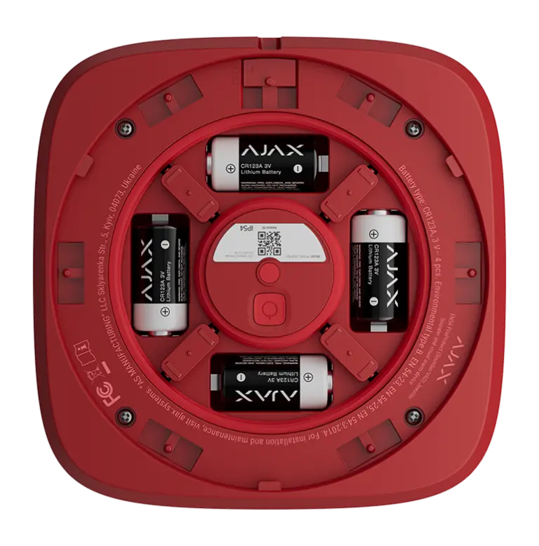 Ajax Φαροσειρήνα Ασύρματη Κόκκινο EN54 FIRE PROTECT (SOUNDER/VAD)