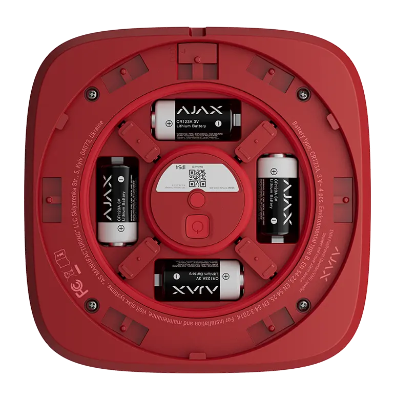 Ajax Φαροσειρήνα Ασύρματη Κόκκινο EN54 FIRE PROTECT (SOUNDER/VAD)