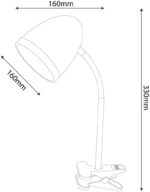 Avide Basic Φωτιστικό Γραφείου με Κλιπ E27 15W Μαύρο