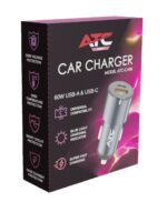 CA06 Φορτιστής Αυτοκινήτου USB-A & Type-C 60W