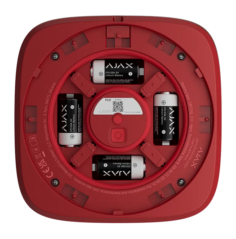 Ajax Φάρος Πυρανίχνευσης Ασύρματος Κόκκινο EN54 FIRE PROTECT (VAD)
