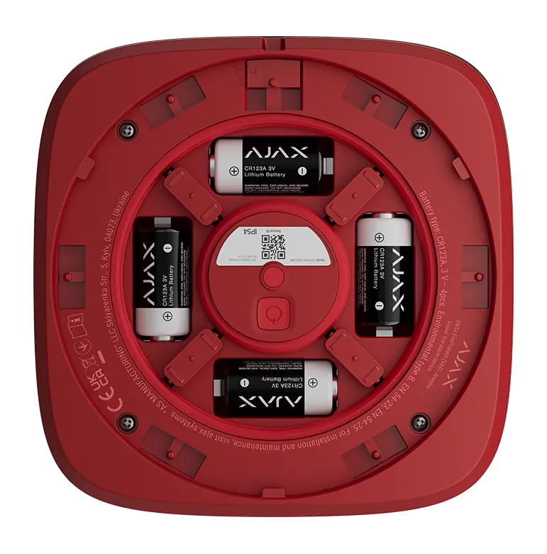 Ajax Φάρος Πυρανίχνευσης Ασύρματος Κόκκινο EN54 FIRE PROTECT (VAD)