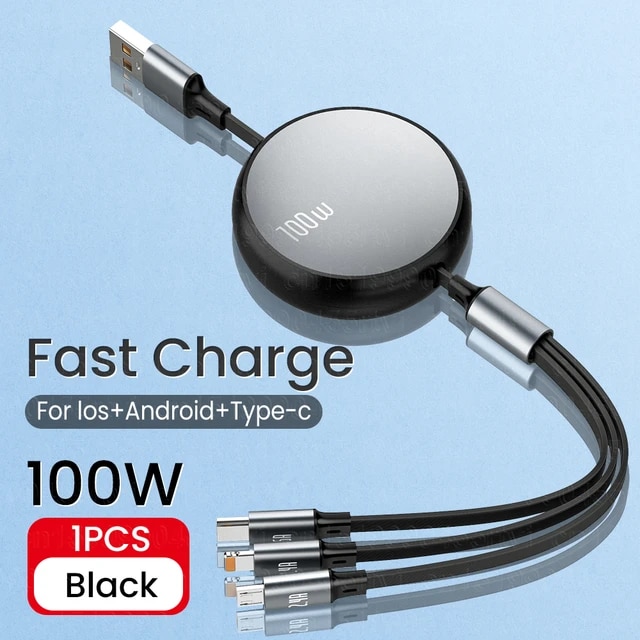 C3in1 Καλώδιο Πολλαπλής Φόρτισης Lightning Type-C Micro