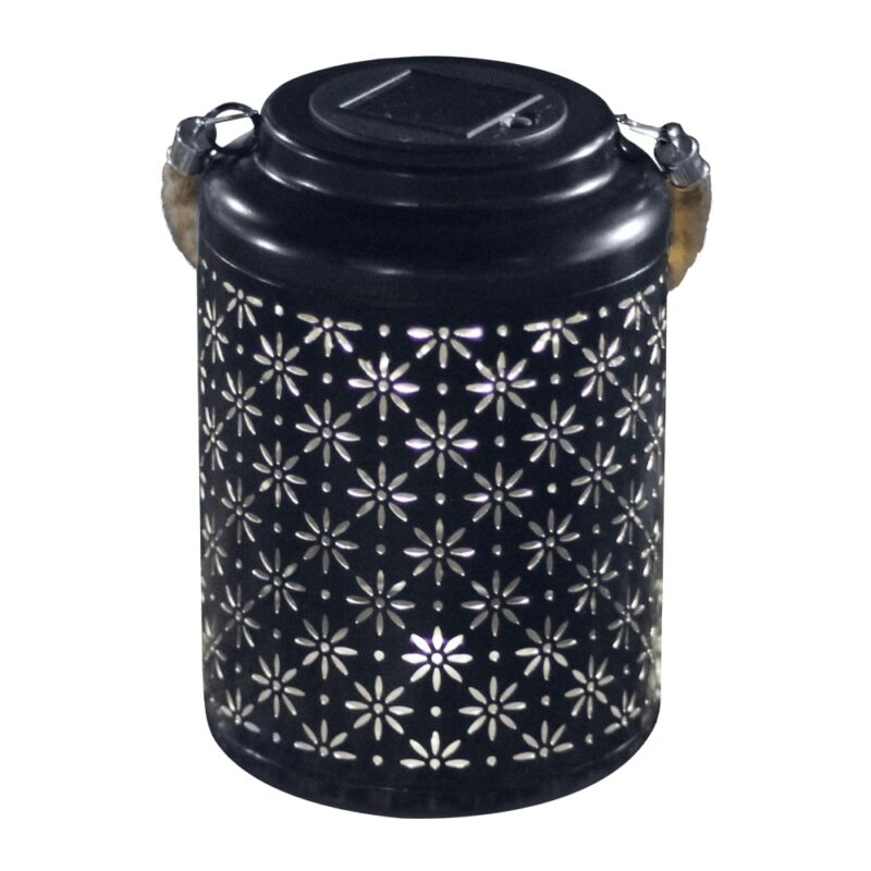 Modee Lighting LED Ηλιακό Φαναράκι Κήπου LT005B (H26x17x17cm) Μαύρο