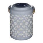 Modee Lighting LED Ηλιακό Φαναράκι LT005W (H26x17x17cm) Λευκό