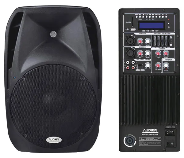 ΗΧΕΙΟ ΦΟΡΗΤΟ ΕΝΕΡΓΟ 200W/400W 15" XLR , καρφί 6.3mm USB SD FM BLUETOOTH SM-10115A