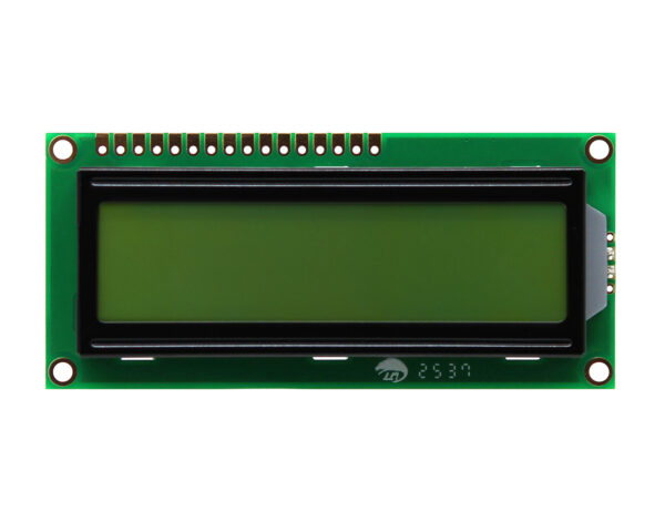 DISPLAY LCD CHARACTER 2X16 ΜΕ ΦΩΤΙΣΜΟ ΠΡΑΣΙΝΟ (GR) 80X36mm REVERSE ACM1602KR-FL-YBW-AK REVERSE ZTL