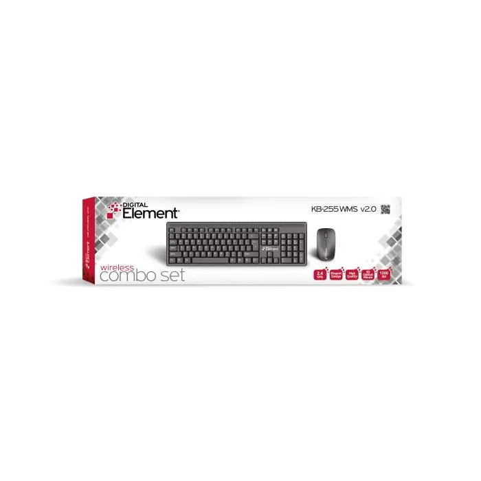 Ασύρματο Πληκτρολόγιο και Ποντίκι Element KB-255WMS v2.0 Element