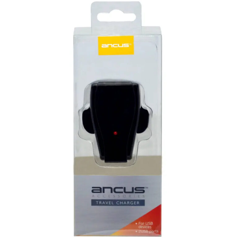 Φορτιστής Ταξιδίου Ancus Dual USB 5V 1000 mAh για Αγγλική Πρίζα (3-Pin)