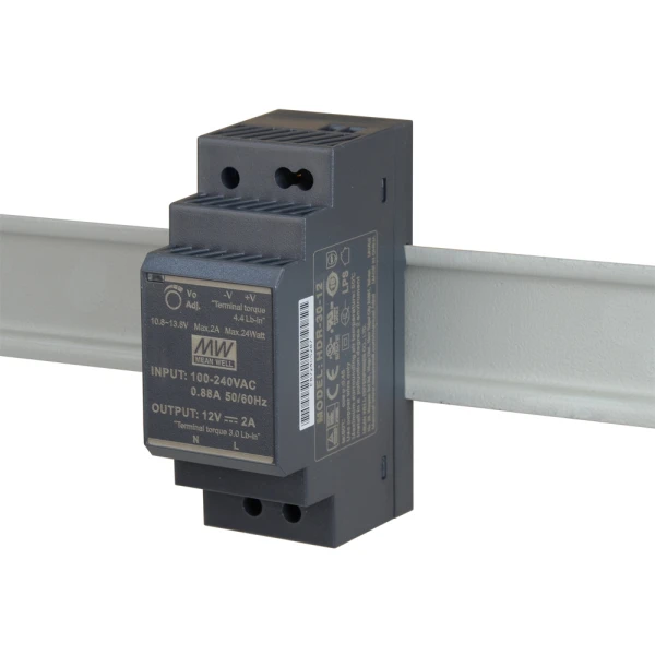 Τροφοδοτικό Ραγας 12V 24W/2A Meanwell HDR-30-12