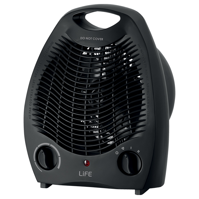 Αεροθερμο Με Θερμοστάτη 2000W LiFE Warmy Black