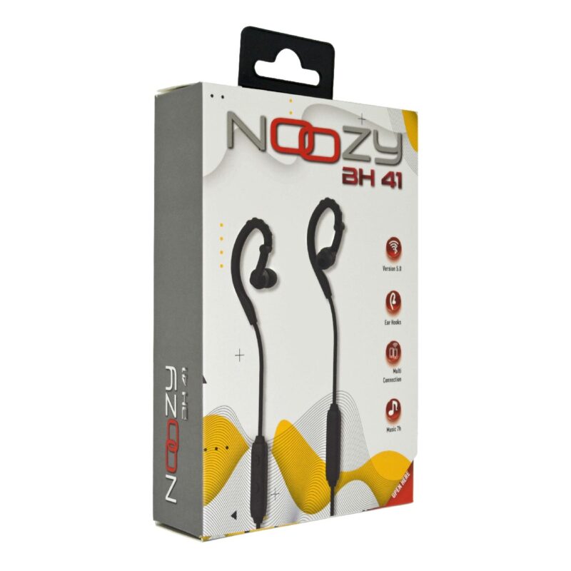 Bluetooth Hands Free Noozy BH41 Spor V.5.0 με Εργονομικό Σχεδιασμό Multi Pairing Μαύρο