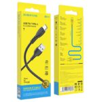 Καλώδιο Borofone BX51 Triumph USB σε USB-C 3A Μαύρο 1m