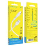 Καλώδιο Borofone BX51 Triumph USB σε USB-C 3A Λεύκο 1m