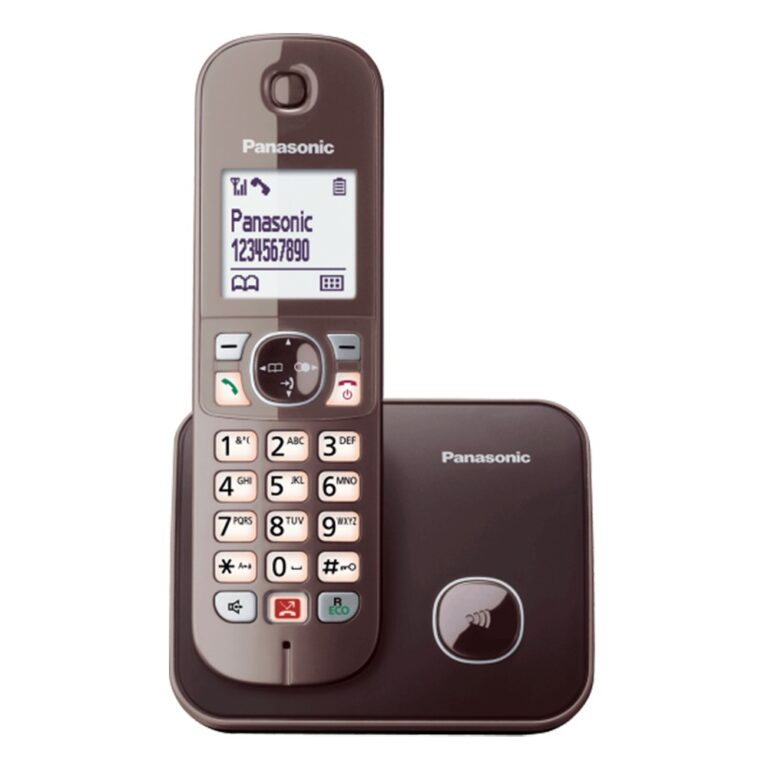 Ασύρματο Ψηφιακό Τηλέφωνο Panasonic KX-TG6851GRA Καφέ με Δυνατότητα Λειτουργίας σε Διακοπή Ρεύματος, Μεγάλη Οθόνη και Ανοιχτή Ακρόαση
