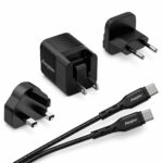 Φορτιστής Ταξιδίου Energizer Fast Charge με USB-C 20W και Καλώδιο USB-C/USB-C Μαύρο