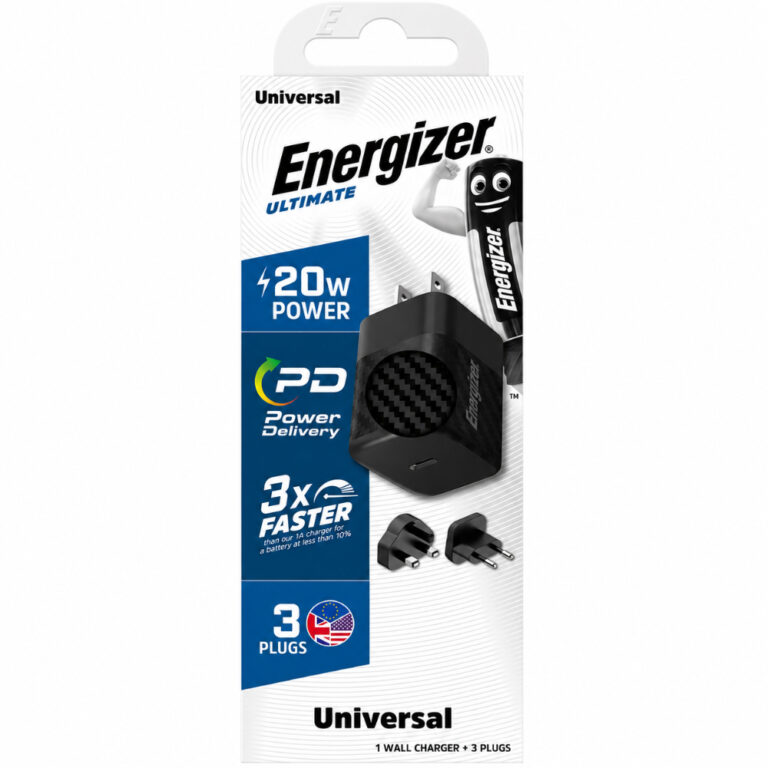 Φορτιστής Ταξιδίου Energizer A20MU με USB-C PD20W Fast Charge Μαύρο