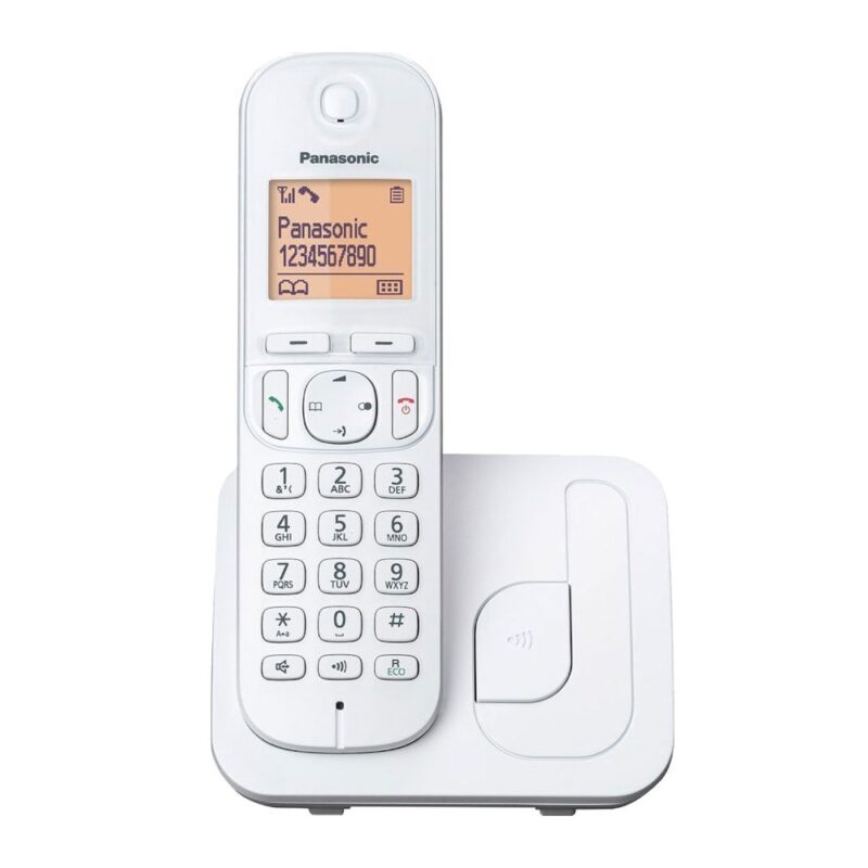 Ασύρματο Ψηφιακό Τηλέφωνο Panasonic KX-TGC250GRW με Αναγνώριση Κλήσης, Πλήκτρο Αποκλεισμού Κλήσεων και Ανοιχτή Ακρόαση Λευκό