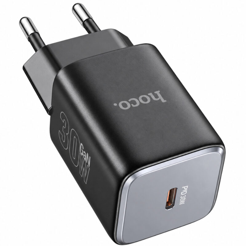 Φορτιστής Ταξιδίου Hoco N43 Vista με USB PD30W GaN Tech Small Size Μαύρος