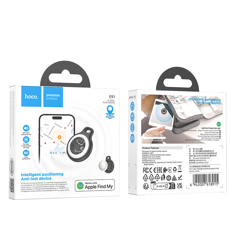 Hoco Tag E91 Anti-Lost Device Μόνο για iOS Συμβατό με Apple Find My Network