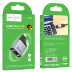 Αντάπτορας Hoco UA35 USB-C σε RJ45 OTG 100Mbps Γκρι